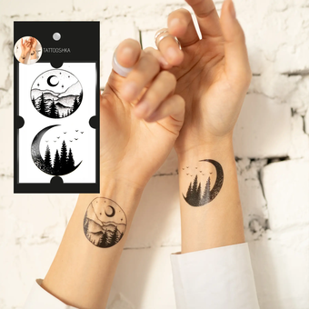 «Тимчасове тату Tattooshka Під зоряним небом (RC-555)», бренда Tattooshka - фото №2 - миниатюра