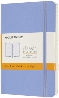  «Блокнот карманный Moleskine Classic Линейка Голубая гортензия (QP611B42)», бренда Moleskine - фото №1 - миниатюра