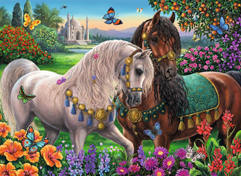  «Пазл Ravensburger Пара лошадей 500 элементов (RSV-149117)», бренда Ravensburger - фото №2 - миниатюра