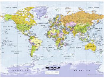  «Пазл Ravensburger Политическая карта мира 500 элементов (RSV-147557)», бренда Ravensburger - фото №2 - миниатюра