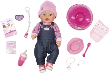  «Пупс Zapf Baby Born Джинсовый Стиль 43 см с аксессуарами (824238)», бренда Zapf Creation - фото №2 - миниатюра