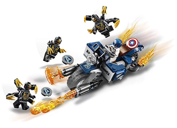 «Конструктор LEGO Super Heroes Marvel Капітан Америка Атака Аутрайдерів 167 деталей (76123)», бренду LEGO - фото №2 - мініатюра