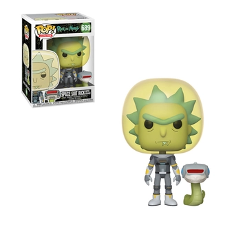  «Коллекционная фигурка Funko Pop! Rick & Morty Space Suit Rick with Snake (45434)», бренда Funko Pop - фото №5 - миниатюра