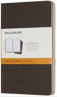  «Блокнот карманный Moleskine Cahier коричневый 3 шт (CH011P2)», бренда Moleskine - фото №1 - миниатюра