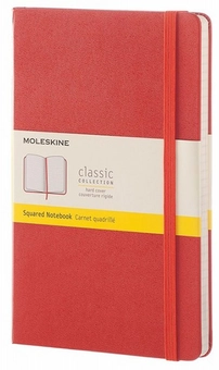  «Блокнот Moleskine Classic средний клетка красный (QP061F2)», бренда Moleskine - фото №1 - миниатюра