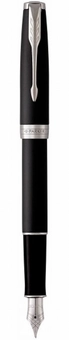«Ручка перова Parker Sonnet 17 Matte Black Lacquer CT FP F (84 911)», бренду Parker - фото №1 - мініатюра