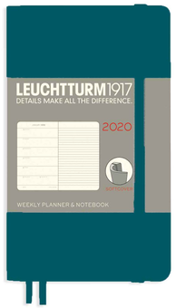 «Карманный еженедельник с заметками Leuchtturm1917 2020 Тихоокеанский зеленый (359965)», бренда Leuchtturm1917 - фото №1 - миниатюра