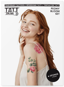 «Временные тату TATTon.me Peony Bloom Set», бренда TATTon.me - фото №1 - миниатюра