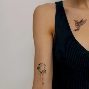 «Тимчасове тату Tattooshka Пера з мандалами (LB-123)», бренда Tattooshka - фото №7 - миниатюра