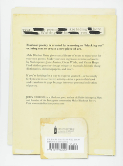 Бумажная книга «Make Blackout Poetry. Turn These Pages into Poems», автор Джон Кэрролл - фото №2 - миниатюра