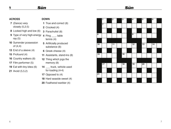 Бумажная книга «The Sun Quick Crossword Book 3 : 175 Quick Crossword Puzzles from Britain's Favourite Newspaper», автор The Sun - фото №2 - миниатюра