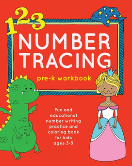 Паперова книга «Number Tracing Pre-K Workbook. Fun and Educational Number Writing Practice and Coloring Book for Kids Ages 3-5» - фото №1 - мініатюра