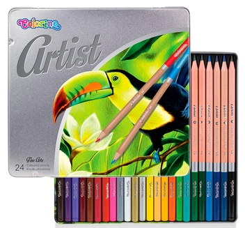  «Карандаши цветные в металлической упаковке Colorino Artist 24 цвета (83263PTR)», бренда Colorino - фото №2 - миниатюра