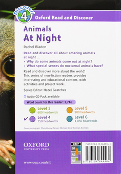 Бумажная книга «Oxford Read and Discover: Level 4: Animals at Night », автор Рейчел Бладон - фото №2 - миниатюра