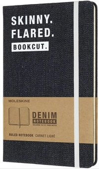  «Блокнот Moleskine Denim Skinny средний черный (LCDNQP060S)», бренда Moleskine - фото №1 - миниатюра