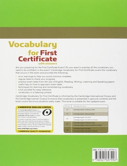 Бумажная книга «Cambridge Vocabulary for First Certificate Student Book with Answers and Audio CD», автор Барбара Томас - фото №2 - миниатюра