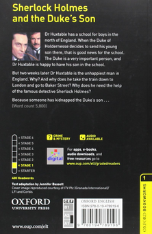 Паперова книга «Sherlock Holmes and the Duke's Son Audio CD Pack. Level 1», автор Артур Конан Дойл - фото №2 - мініатюра
