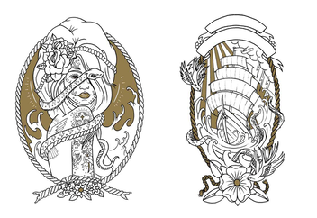 Бумажная книга «The Tattoo Colouring Book» - фото №5 - миниатюра