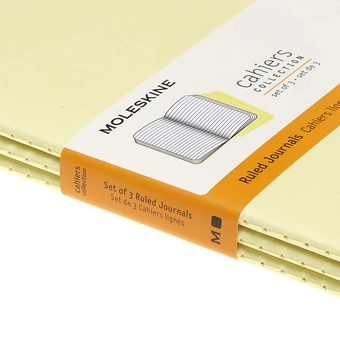  «Набор тетрадей Moleskine Cahier в линию Нежный желтый 3 шт (CH016M23)», бренда Moleskine - фото №5 - миниатюра