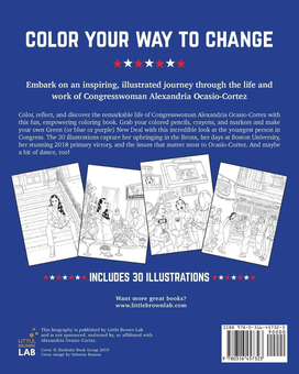 Бумажная книга «Alexandria Ocasio-Cortez. A Coloring Book Biography», автор Фред Урфер - фото №2 - миниатюра