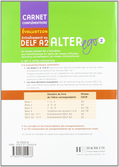 Паперова книга «Alter Ego: Niveau 2: Carnet d'évaluation DELF A2 », автор Беатрікс Семпсоніс - фото №3 - мініатюра