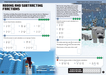 Бумажная книга «Minecraft Maths Ages 9-10: Official Workbook» - фото №3 - миниатюра
