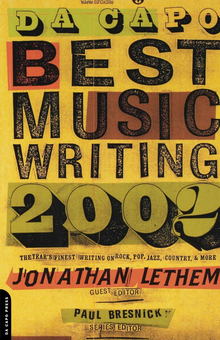 Паперова книга «Da Capo Best Music Writing 2002», авторів Джонатан Летем, Пол Бреснік - фото №1 - мініатюра