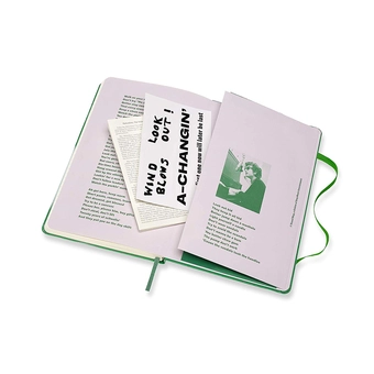  «Блокнот Moleskine Bob Dylan Линейка Зеленый (LEBDQP060A)», бренда Moleskine - фото №3 - миниатюра