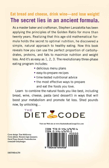 Бумажная книга «The Diet Code. Eat Bread, Drink Wine, Lose Weight», автор Стивен Ланцалотта - фото №2 - миниатюра