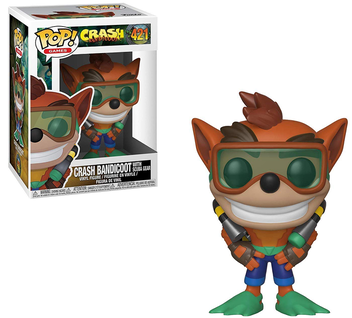  «Коллекционная фигурка Funko Pop! Pop Games Крэш с Аквалангом (FK33916)», бренда Funko Pop - фото №3 - миниатюра