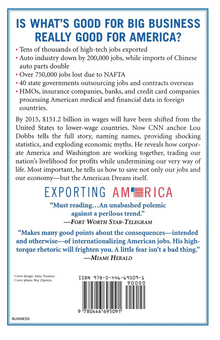Бумажная книга «Exporting America. Why Corporate Greed Is Shipping American Jobs Overseas», автор Лу Доббс - фото №2 - миниатюра