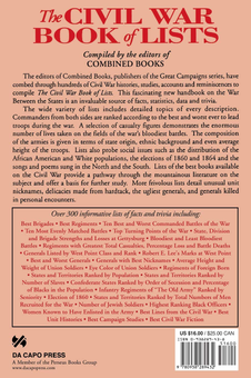 Бумажная книга «The Civil War Book Of Lists» - фото №2 - миниатюра