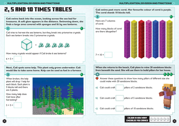 Бумажная книга «Minecraft Maths Ages 6-7: Official Workbook» - фото №2 - миниатюра