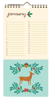 Бумажная книга «Forest Friends Perpetual Calendar» - фото №3 - миниатюра