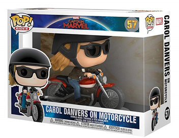  «Коллекционная фигурка Funko Pop! Pop movies Captain Marvel Carol Danvers on Motorcycle (FK36418)», бренда Funko Pop - фото №3 - миниатюра