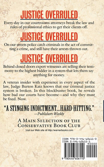 Бумажная книга «Justice Overruled. Unmasking the Criminal Justice System», автор Бертон С. Кац - фото №2 - миниатюра