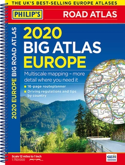 Бумажная книга «2020 Philip's Big Road Atlas Europe : (A3 Spiral binding)» - фото №1 - миниатюра