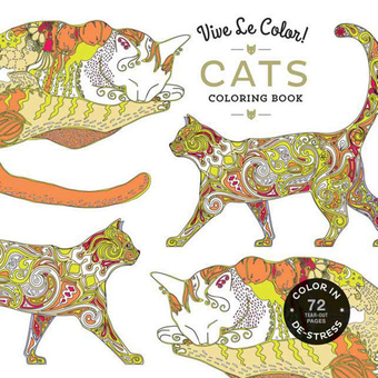 Бумажная книга «Vive Le Color! Cats (Adult Coloring Book)» - фото №1 - миниатюра