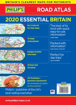 Бумажная книга «2020 Philip's Essential Road Atlas Britain and Ireland : A4 Spiral binding» - фото №2 - миниатюра