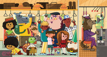 Паперова книга «All Aboard! (An Abrams Extend-a-book): Let's Ride A Train», автор Ніколь Мара - фото №3 - мініатюра