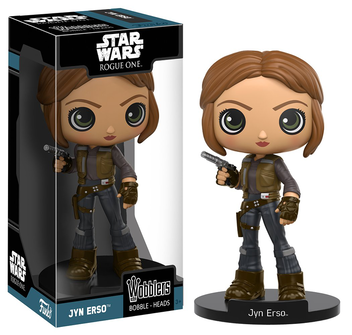 «Коллекционная фигурка Funko Pop! Wobbler Star Wars Rogue One Jyn Erso (FK11382)», бренда Funko Pop - фото №2 - миниатюра