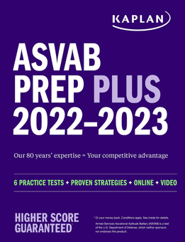 Паперова книга «ASVAB Prep Plus 2022-2023. 6 Practice Tests + Proven Strategies + Online + Video» - фото №1 - мініатюра