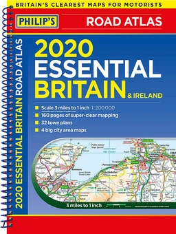 Бумажная книга «2020 Philip's Essential Road Atlas Britain and Ireland : A4 Spiral binding» - фото №1 - миниатюра