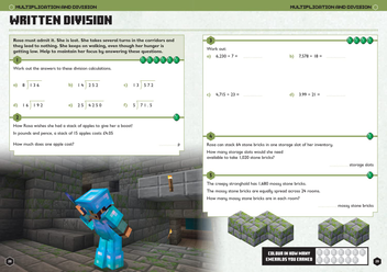 Паперова книга «Minecraft Maths Ages 10-11: Official Workbook» - фото №3 - мініатюра
