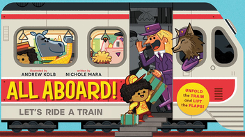 Паперова книга «All Aboard! (An Abrams Extend-a-book): Let's Ride A Train», автор Ніколь Мара - фото №2 - мініатюра
