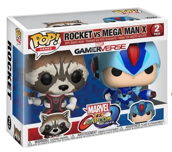  «Коллекционная фигурка Funko Pop! Pop Games Marvel vs Capcom Infinite Rocket vs MegaMan X 2-PACK (FK22773)», бренда Funko Pop - фото №2 - миниатюра