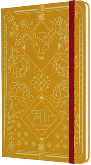  «Блокнот Moleskine Year of the Ox Нелинованный Золотистый (LECNYOXQP062)», бренда Moleskine - фото №2 - миниатюра