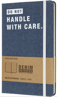 «Блокнот Moleskine Denim Handle With Care (LCDNQP060D)», бренда Moleskine - фото №1 - миниатюра