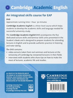 Паперова книга « Cambridge Academic English C1 Advanced Class Audio CD and DVD Pack : An Integrated Skills Course for EAP» - фото №2 - мініатюра