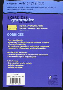 Бумажная книга «Exercices corrigés de grammaire en contexte - Niveau débutant», авторов Bernadette Bazelle-Shahmaei, Marie-Françoise Flament, Patrice Renaudineau, Daniel Moriot - фото №2 - миниатюра